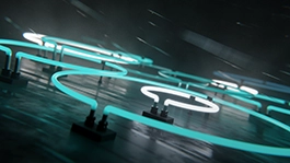 Thumbnail image for Neon Rain (Teal) wallpaper