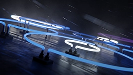 Thumbnail image for Neon Rain (Navy) wallpaper